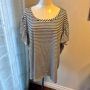 Striped Black and White Women's Top